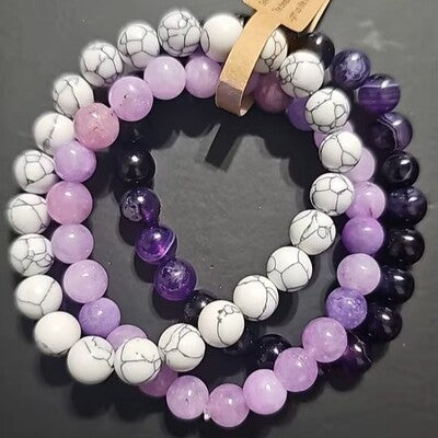 Bracelet Perle - CrystalBracelets™ - Violet