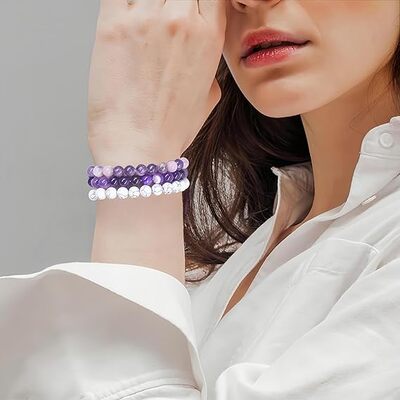 Bracelet Perle - CrystalBracelets™ - Violet