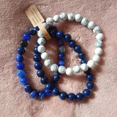 Bracelet Perle - CrystalBracelets™ - Bleu