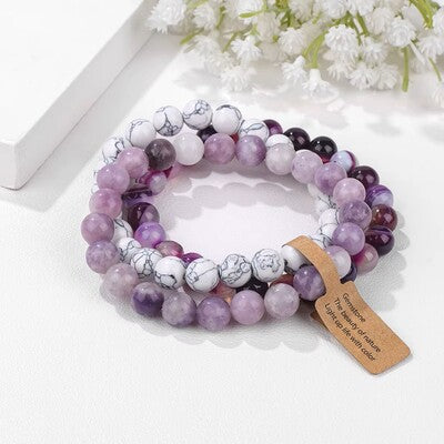 Bracelet Perle - CrystalBracelets™ - Violet