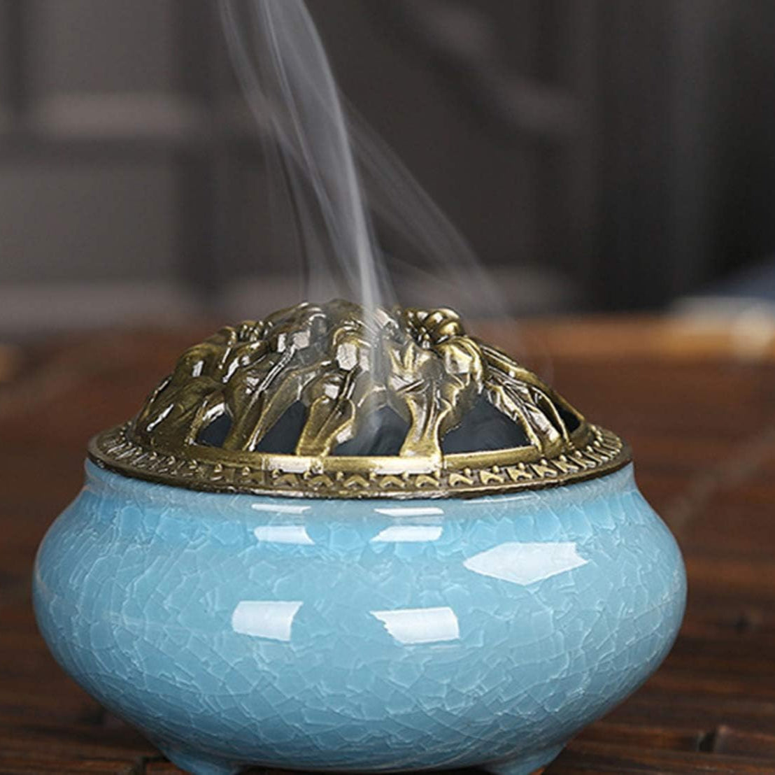 Bruleur d'Encens - CeramicIncenseBurner™ - Bleu Ciel