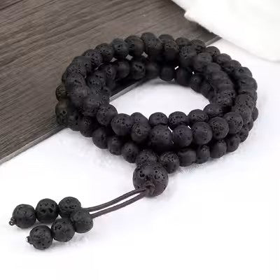 Bracelet Pierre - PrayerStone™ - Lave noire