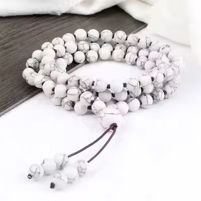 Bracelet Pierre - PrayerStone™ - Howlite blanche