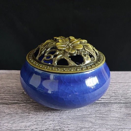 Bruleur d'Encens - CeramicIncenseBurner™ - Bleu Foncé