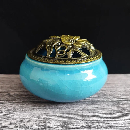 Bruleur d'Encens - CeramicIncenseBurner™ - Bleu Ciel